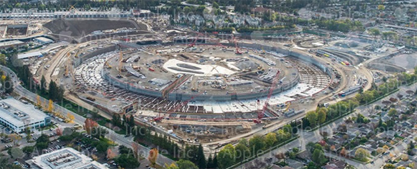 Появилось очередное фото со строительства Campus 2 для Apple
