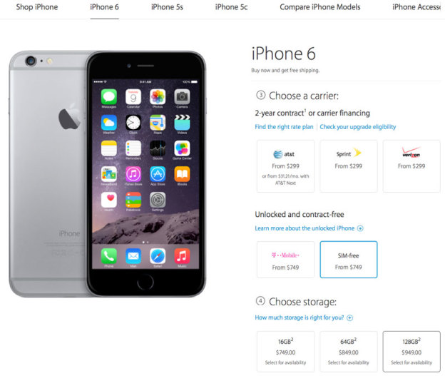 Компания Apple запустила продажи последних iPhone без привязки к оператору